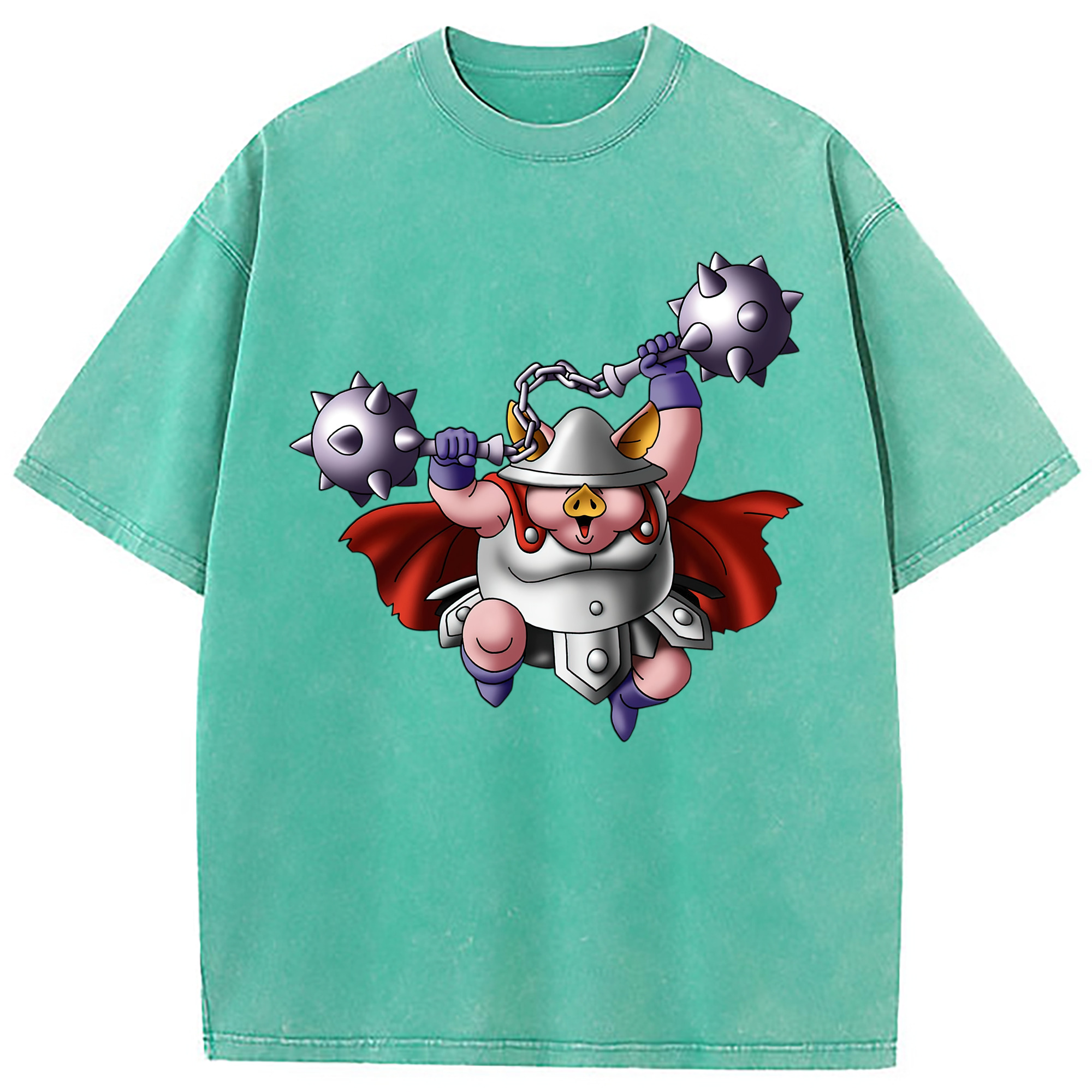 （画像用） ドラゴンクエスト Doragon Kuesuto Dragon Quest 綿100% ヴィンテージ風 半袖Tシャツ（フロントプリント）